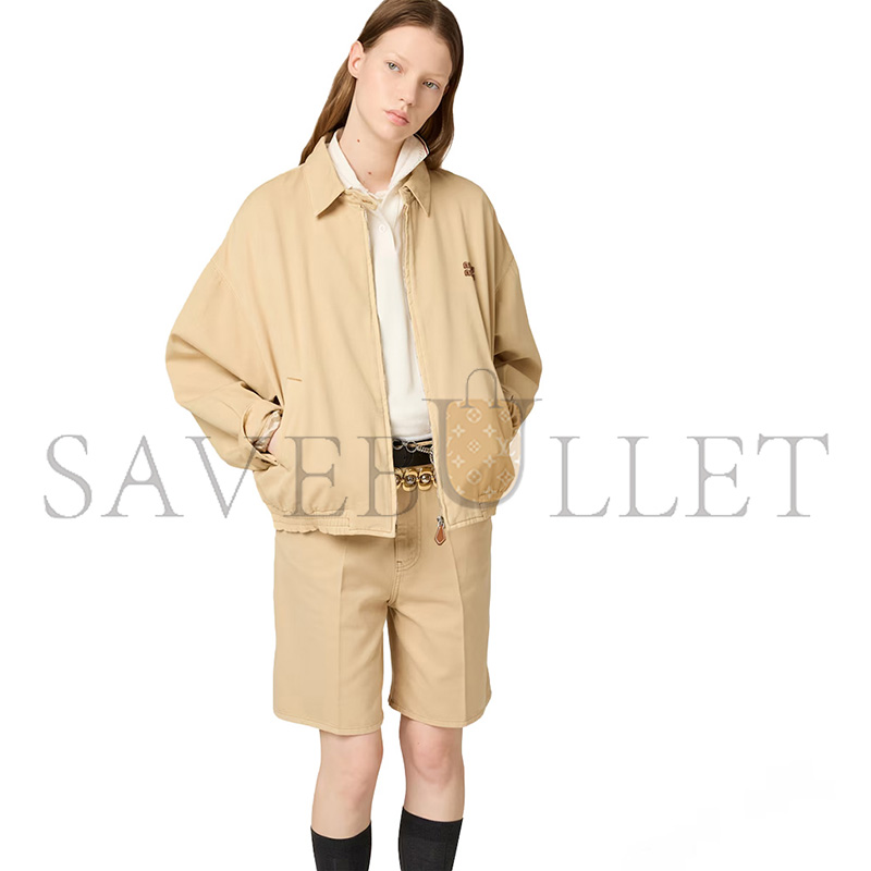 MIU MIU LIGHT DENIM BLOUSON JACKET GWB149